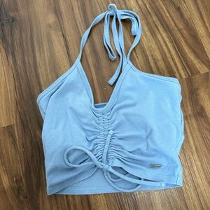 Light blue halter top